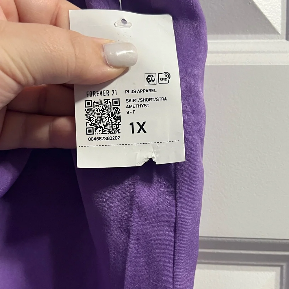 NWT! Women’s 1X Forever 21 Vibrant Purple Skirt - Picture 4 of 7